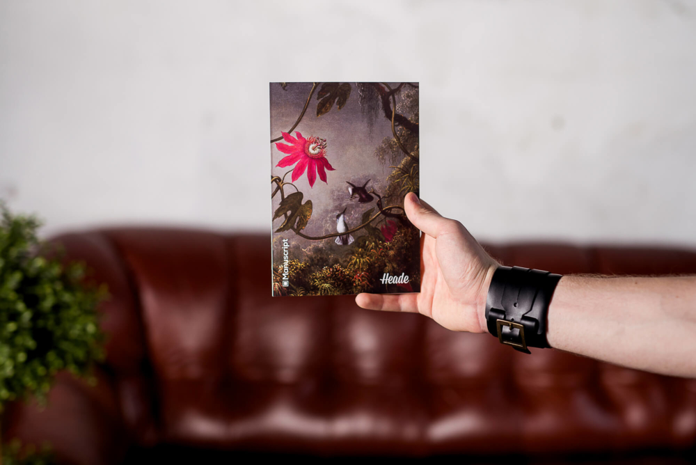 Cкетчбук А5. Автор: Мартин Джонсон Хед; Картина: «Passion Flowers with Hummingbirds»